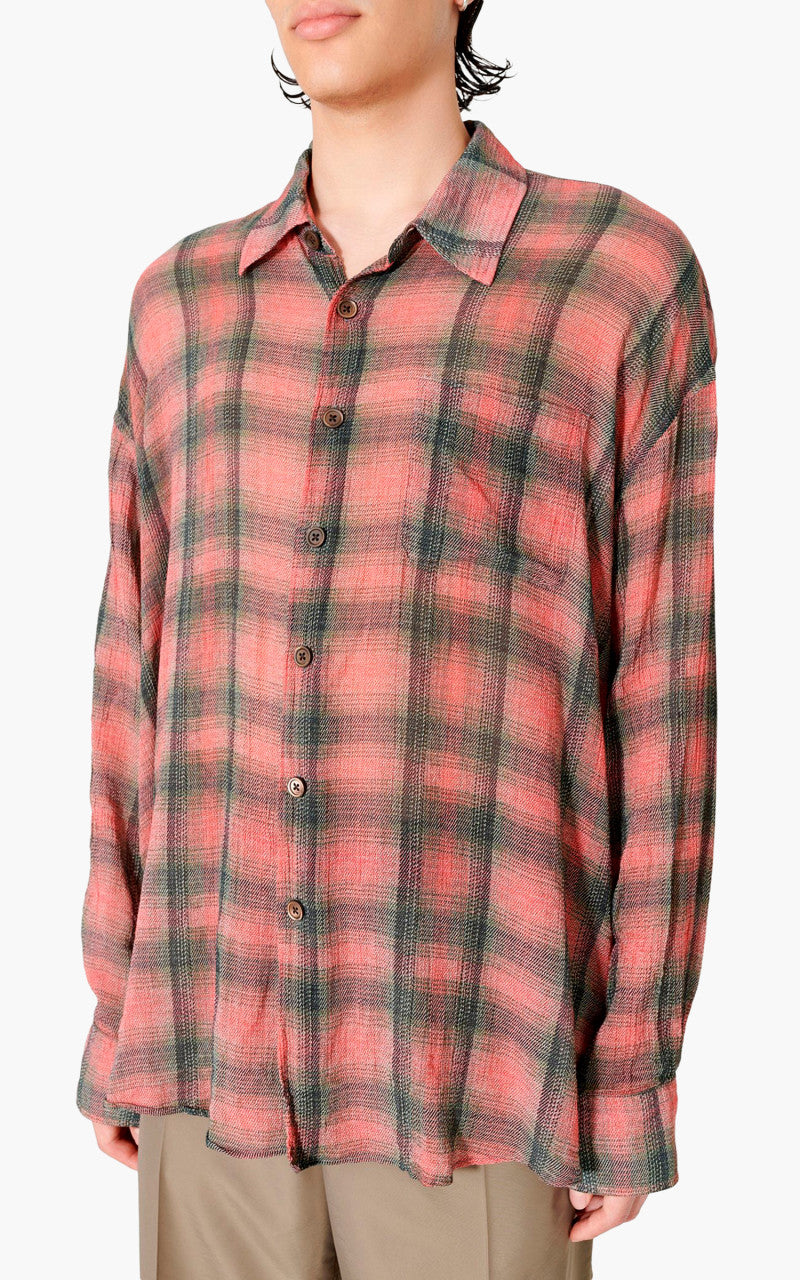 トップス Our Legacy BORROWED SHIRT Big Print 48 Our Legacy Borrowed Shirt | Big Lumbercheck Print | Canoe Club