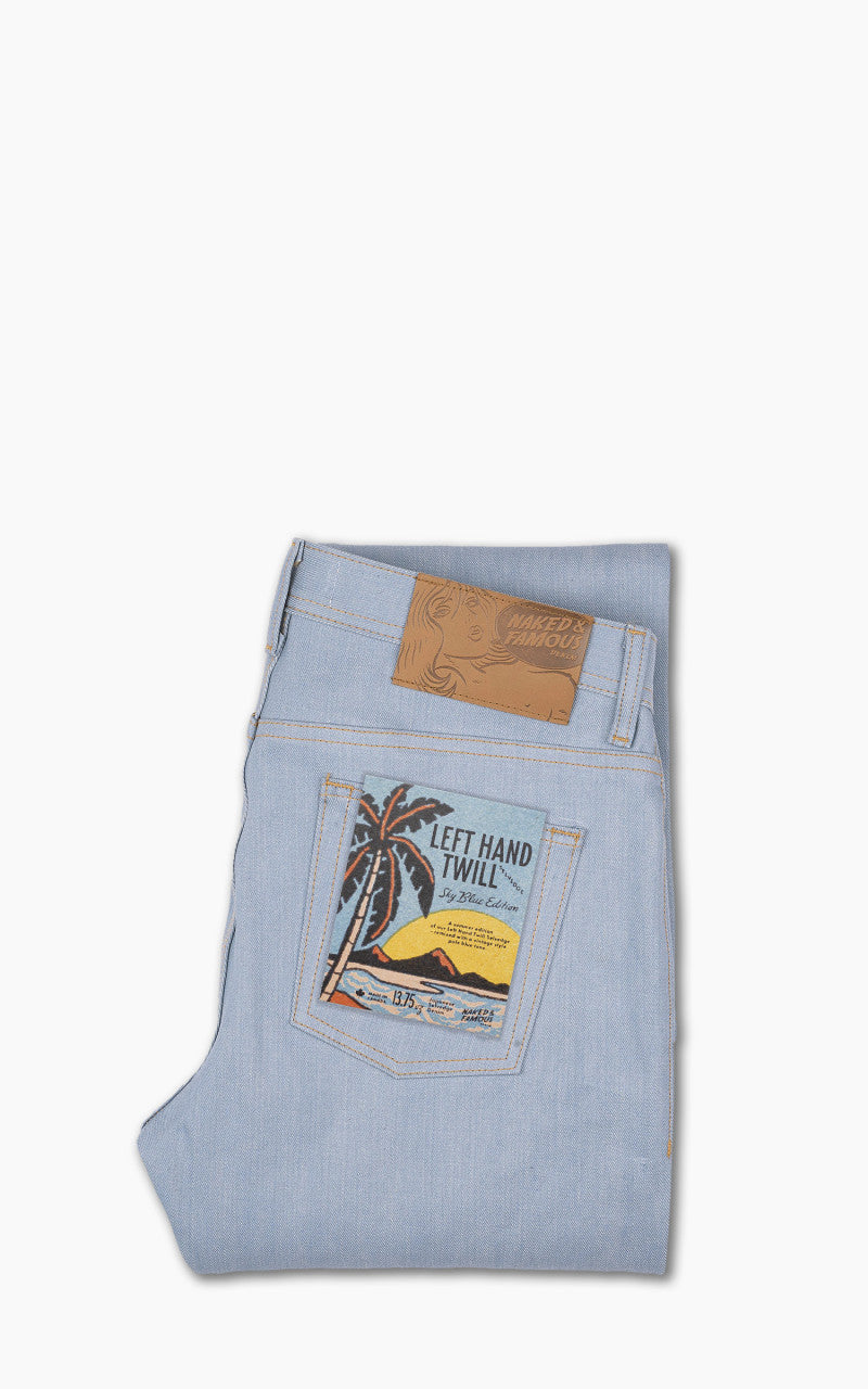 Naked & Famous Denim Weird Guy Left Hand Twill Selvedge Sky Blue Edition