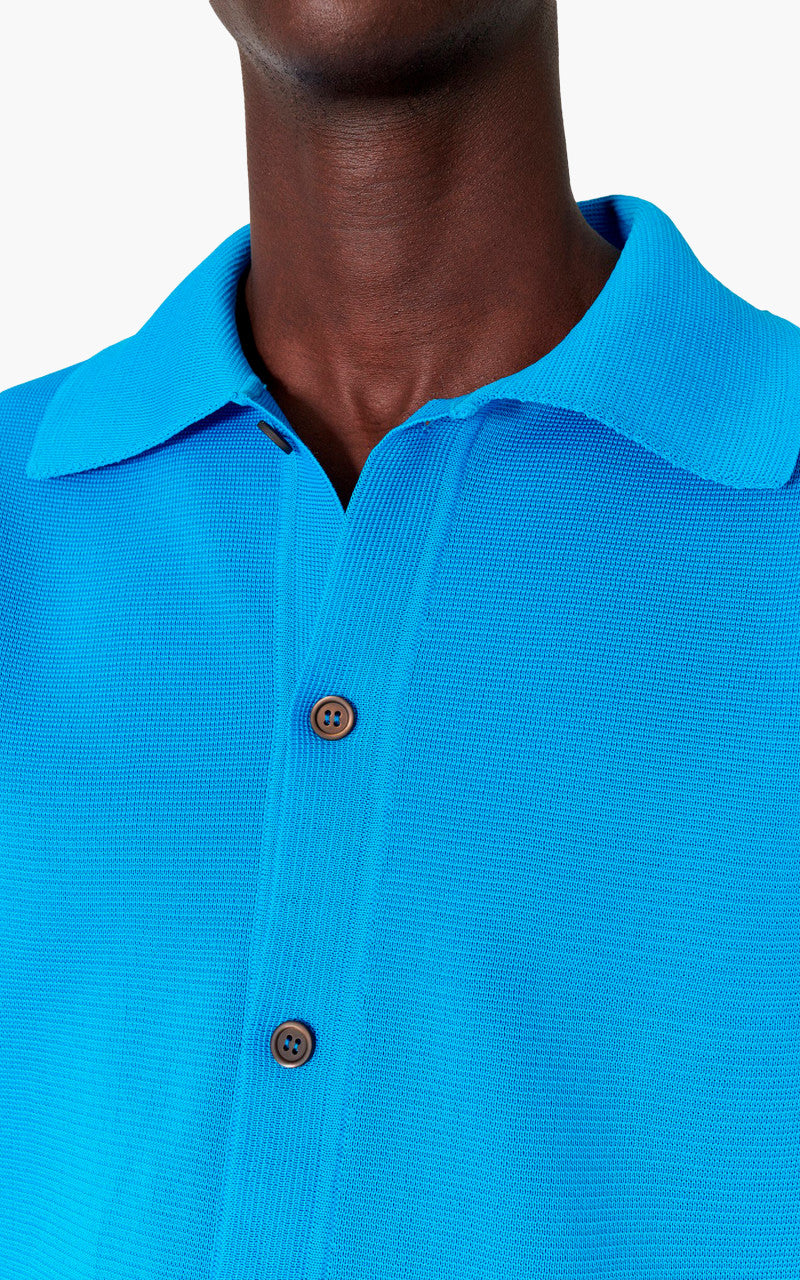 Our Legacy Evening Polo Circuit Blue Performance Poly