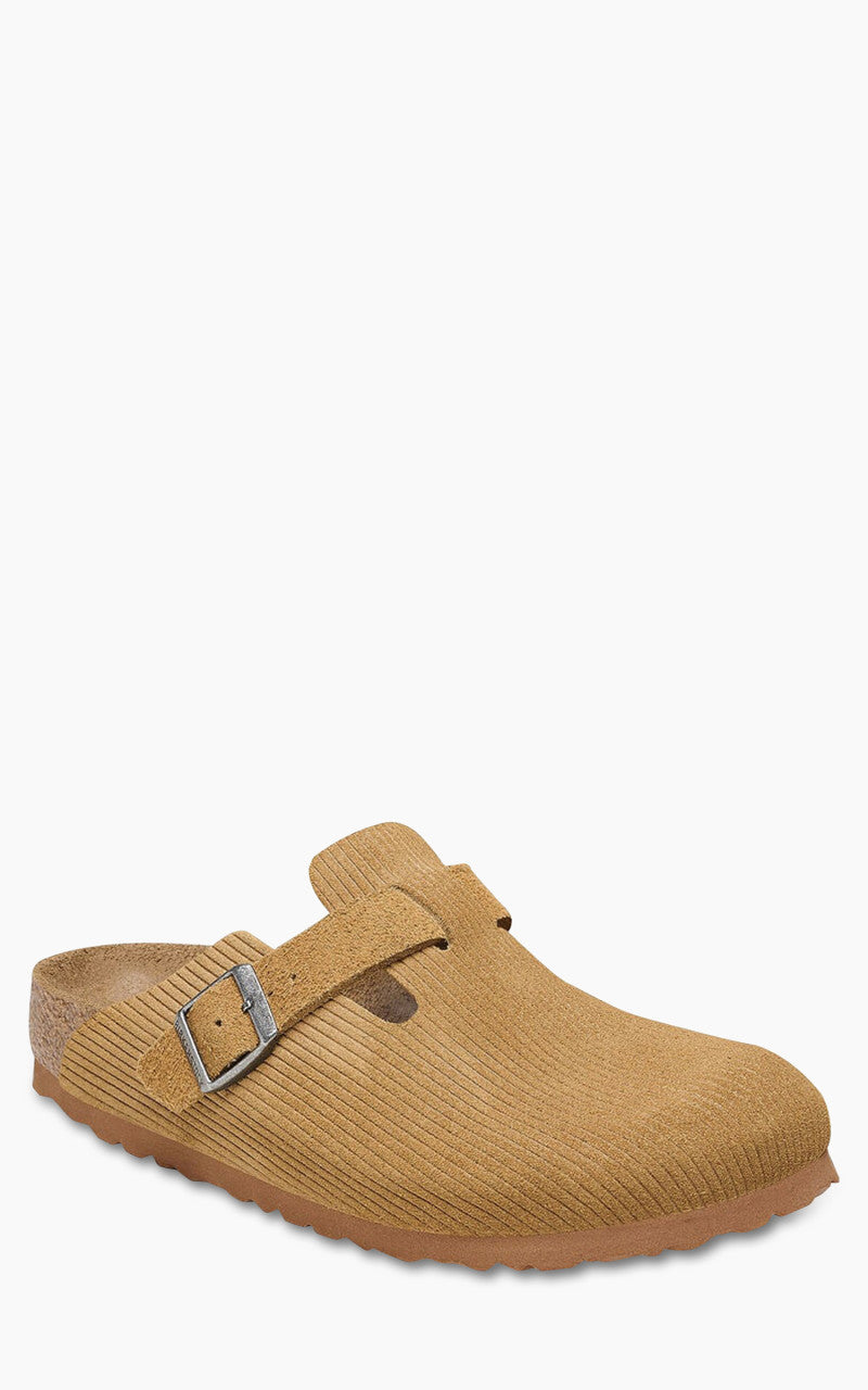 Birkenstock Boston Suede Corduroy Cork Brown