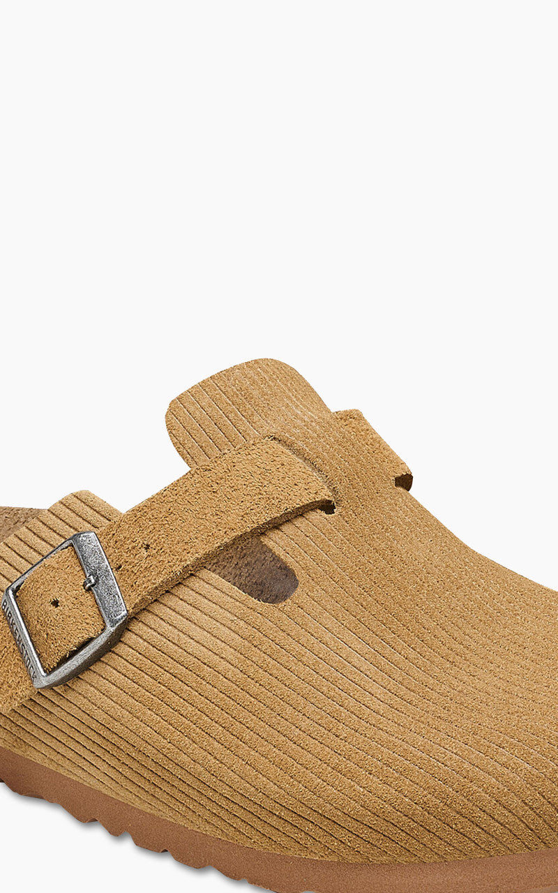 Birkenstock Boston Suede Corduroy Cork Brown
