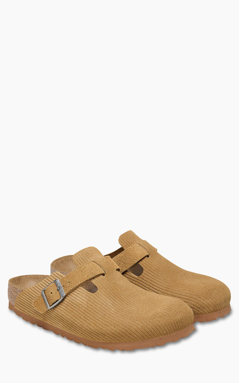 Birkenstock Boston Suede Corduroy Cork Brown