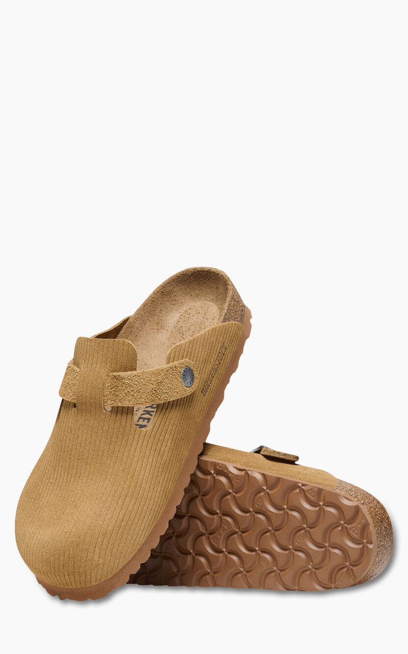 Birkenstock Boston Suede Corduroy Cork Brown