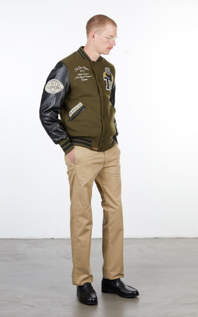 Military Surplus Varsity Jacket Olive