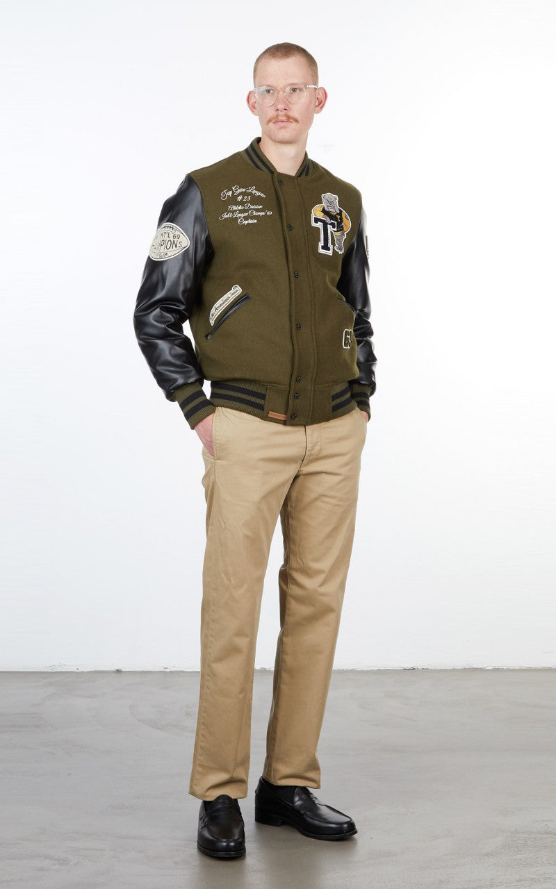 Military Surplus Varsity Jacket Olive