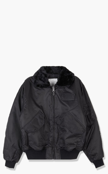 Military Surplus SWAT CWU US Fur Collar Flight Jacket Black