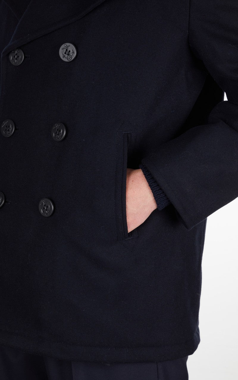 Military Surplus US Navy Pea Coat Dark Navy