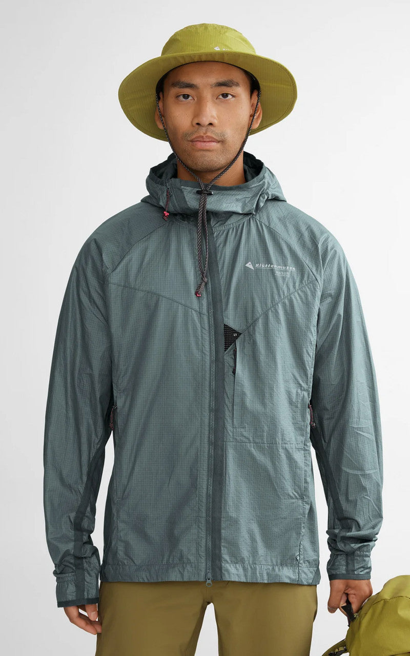 Klättermusen Ansur Hooded Wind Jacket Stone Blue