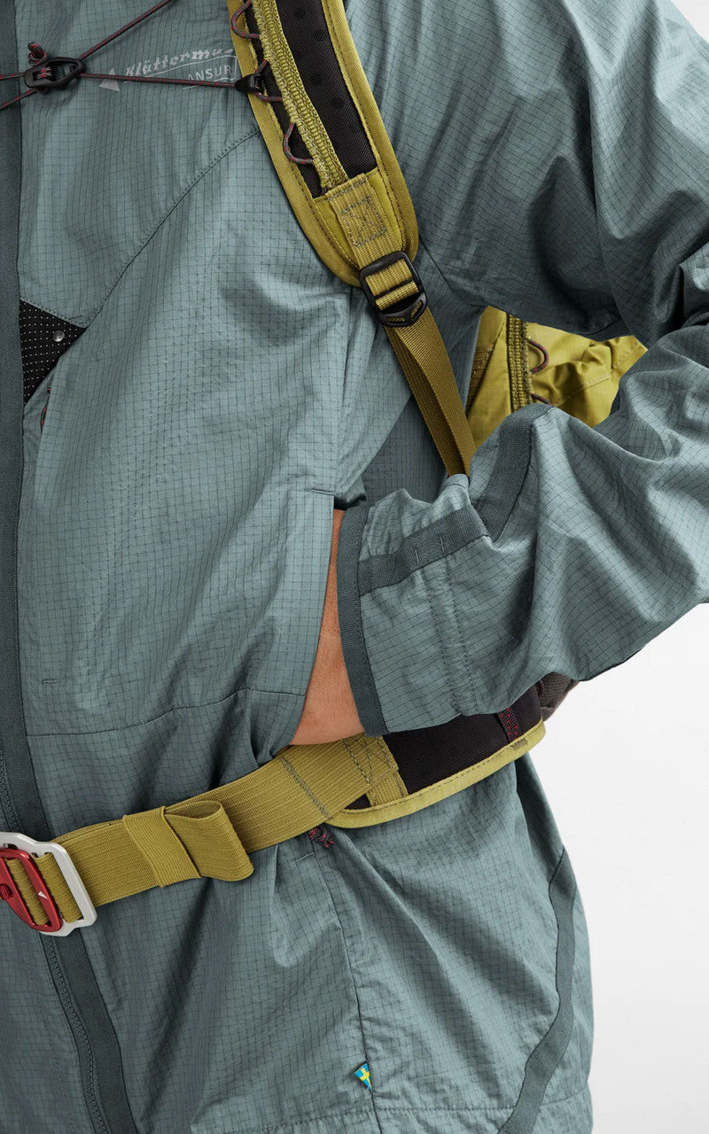 Klättermusen Ansur Hooded Wind Jacket Stone Blue