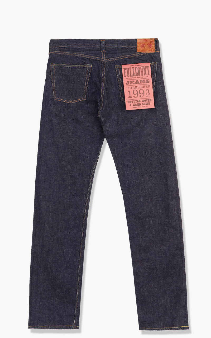 Fullcount 1108W Slim Straight Selvedge Denim One Wash Indigo