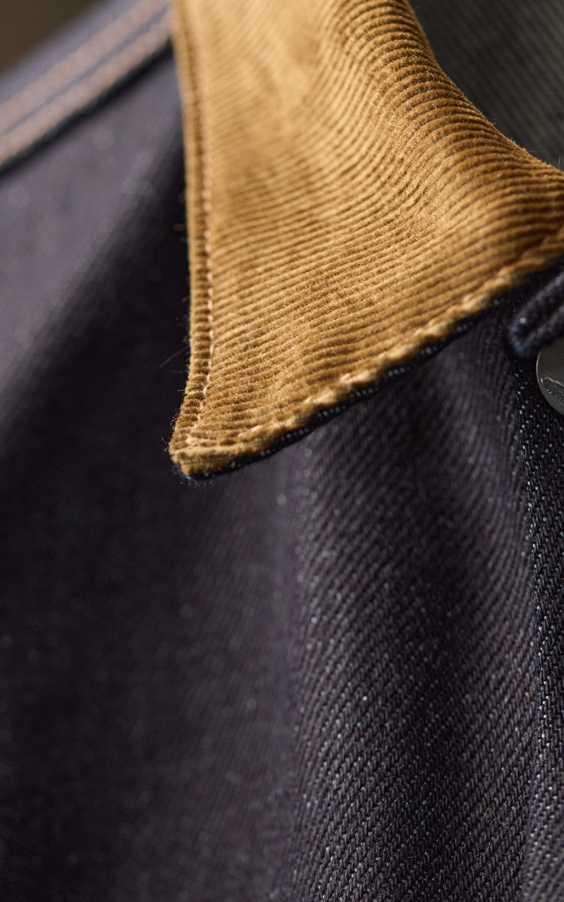 Rogue Territory Supply Jacket Corduroy Collar Selvedge Indigo 22oz