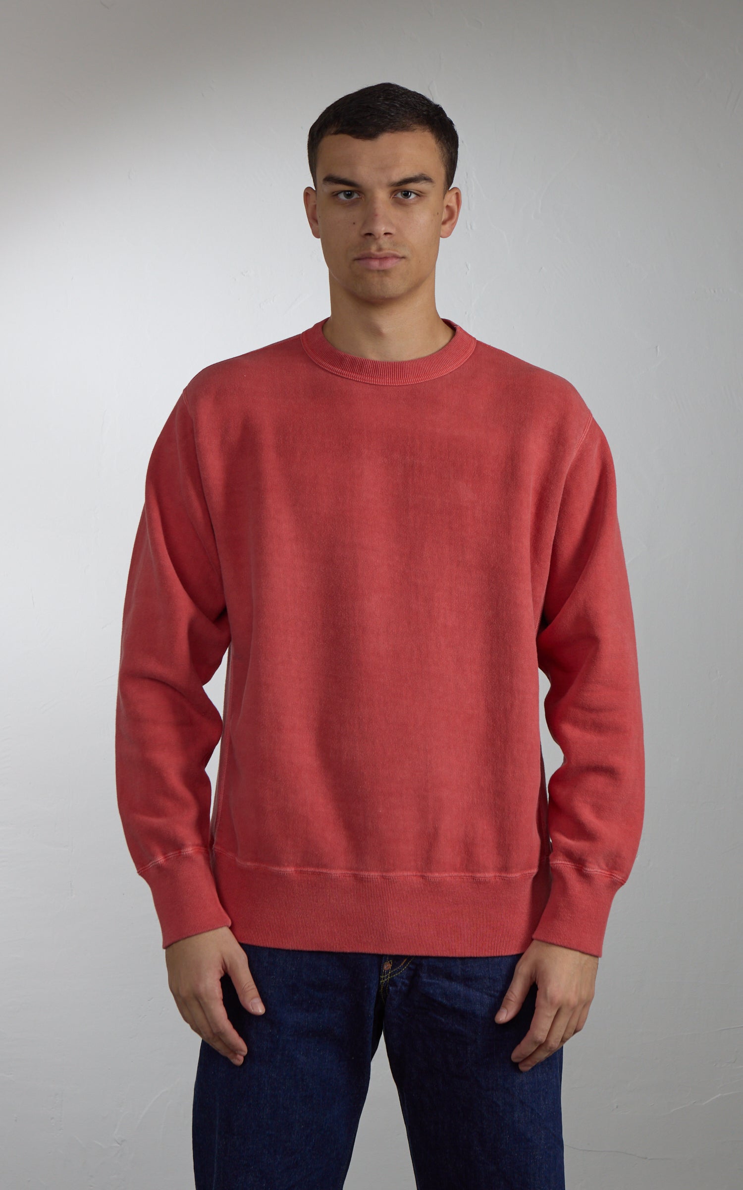 Studio D'Artisan 8185 "Bengala-Dye" Loop Wheel Sweatshirt Red
