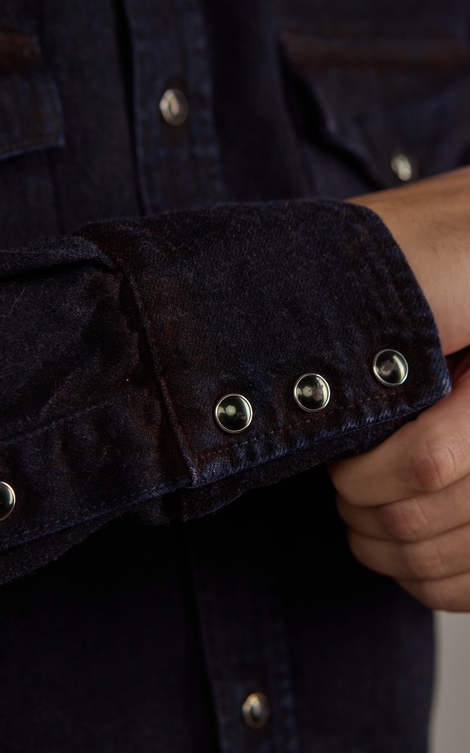 Studio D'Artisan D5727 "Bengala-Dye" Denim Western Shirt Red