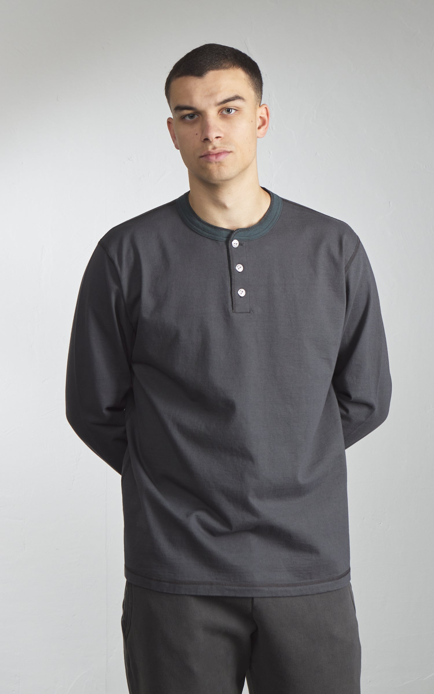 Barns Outfitters BR-3044BSP Cozun Longsleeve Henley Black