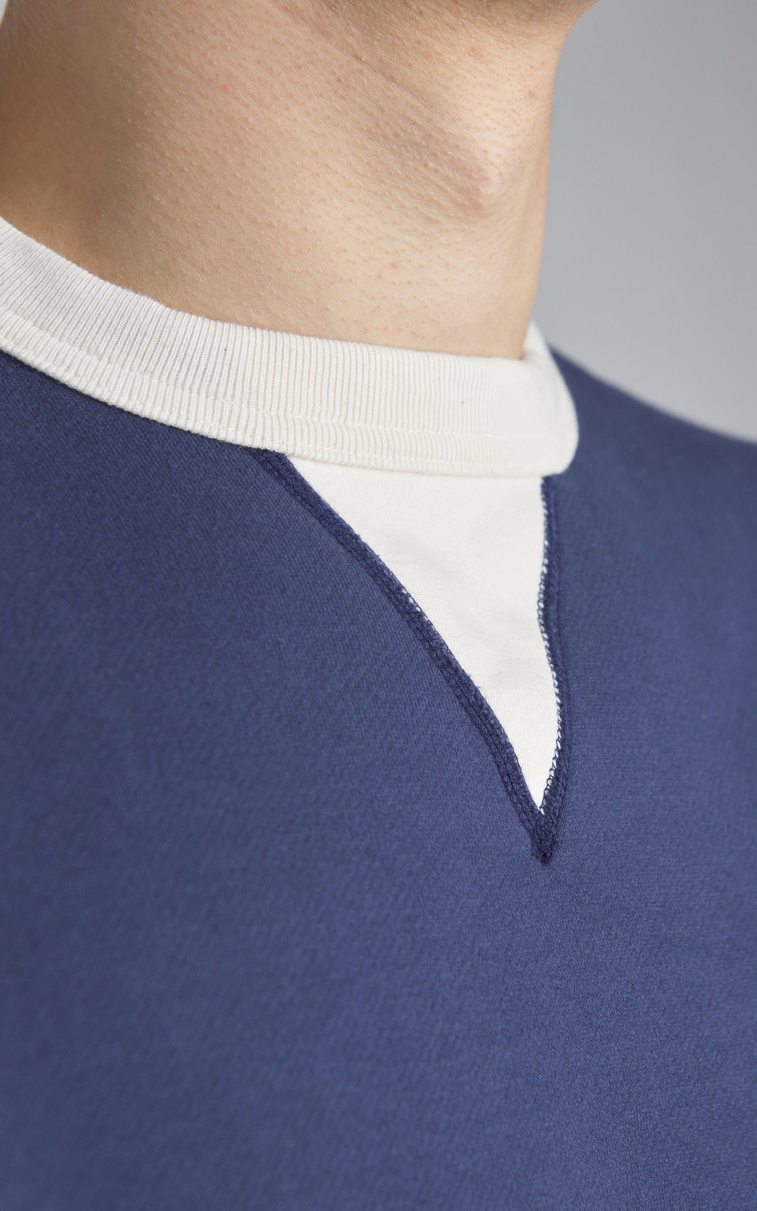 Barns Outfitters BR-3300 Cozun Switching Rib Sweatshirt Navy