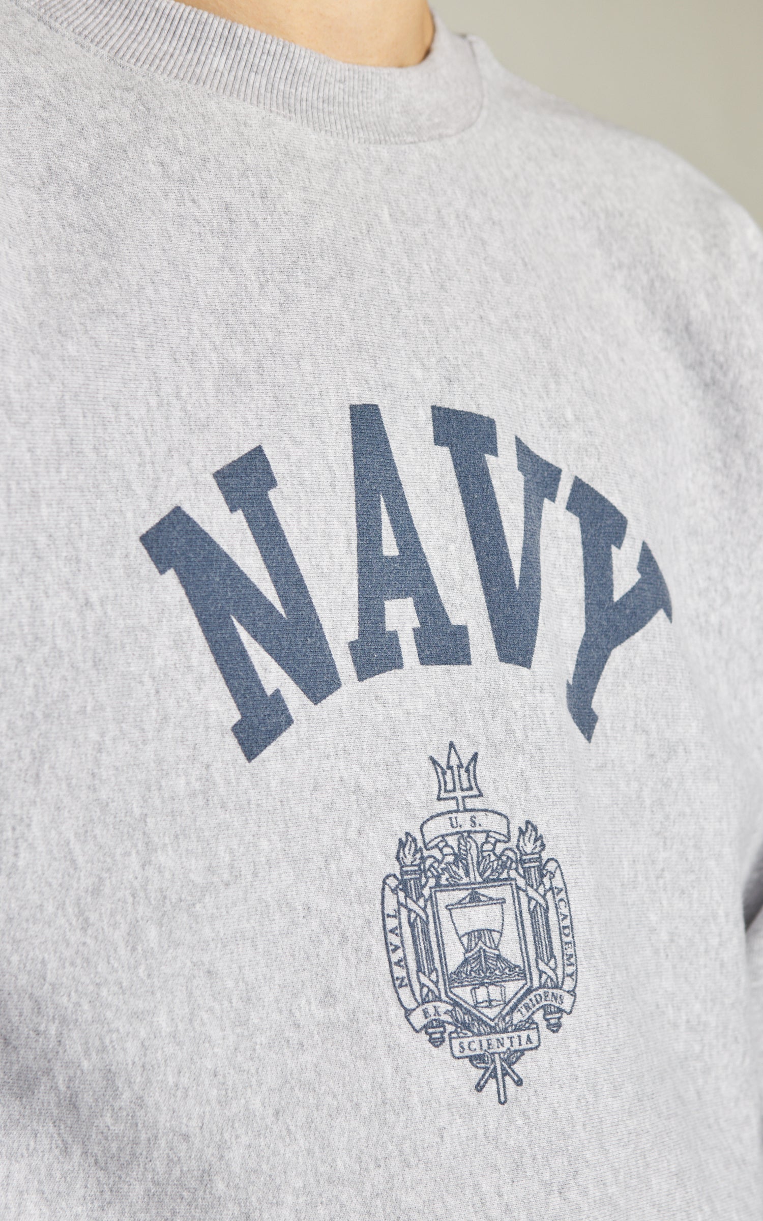 Houston U.S. Cotton R/V Sweatshirt (Navy) Print Heather Grey