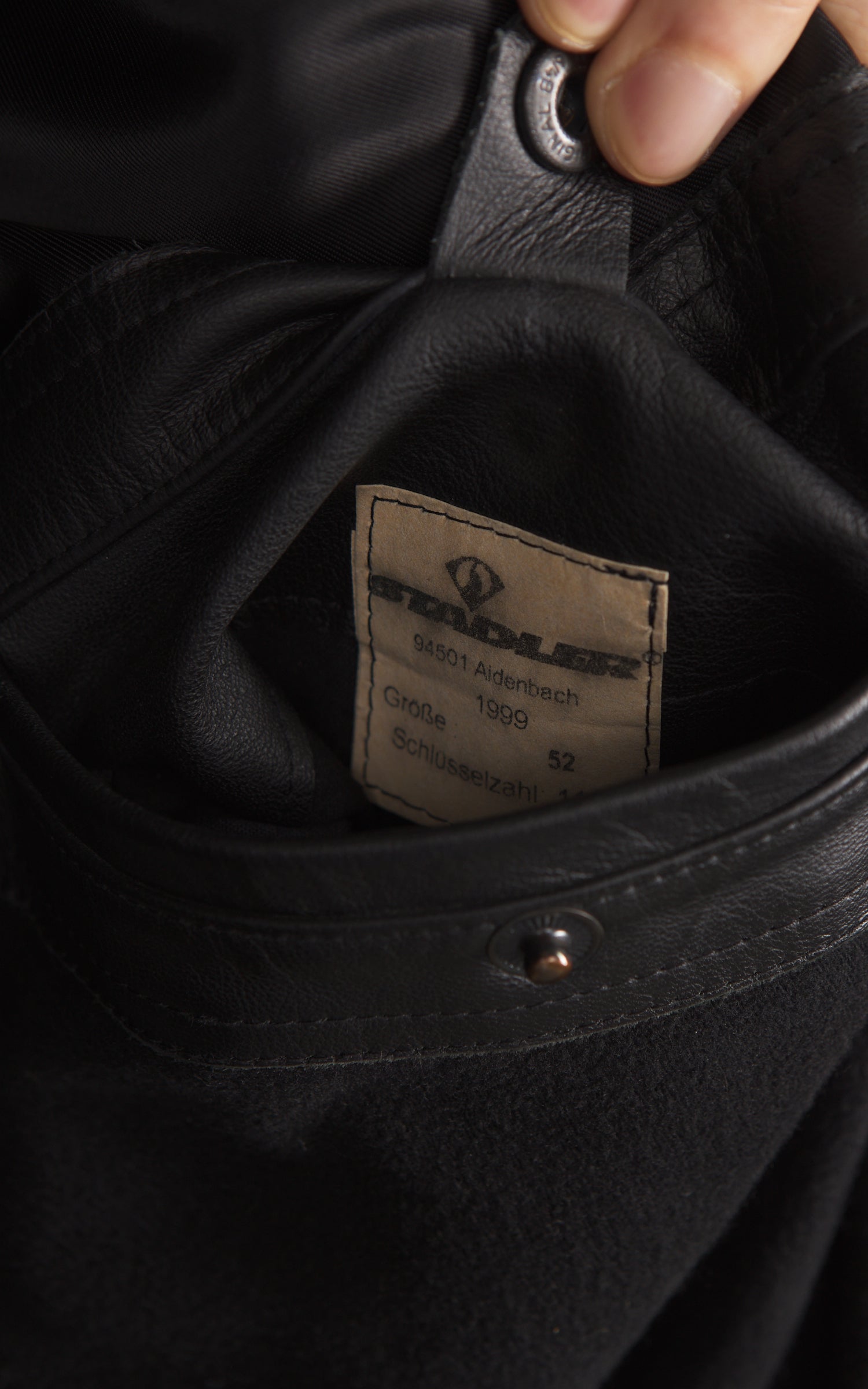 Military Surplus Polizei Leather Jacket Black