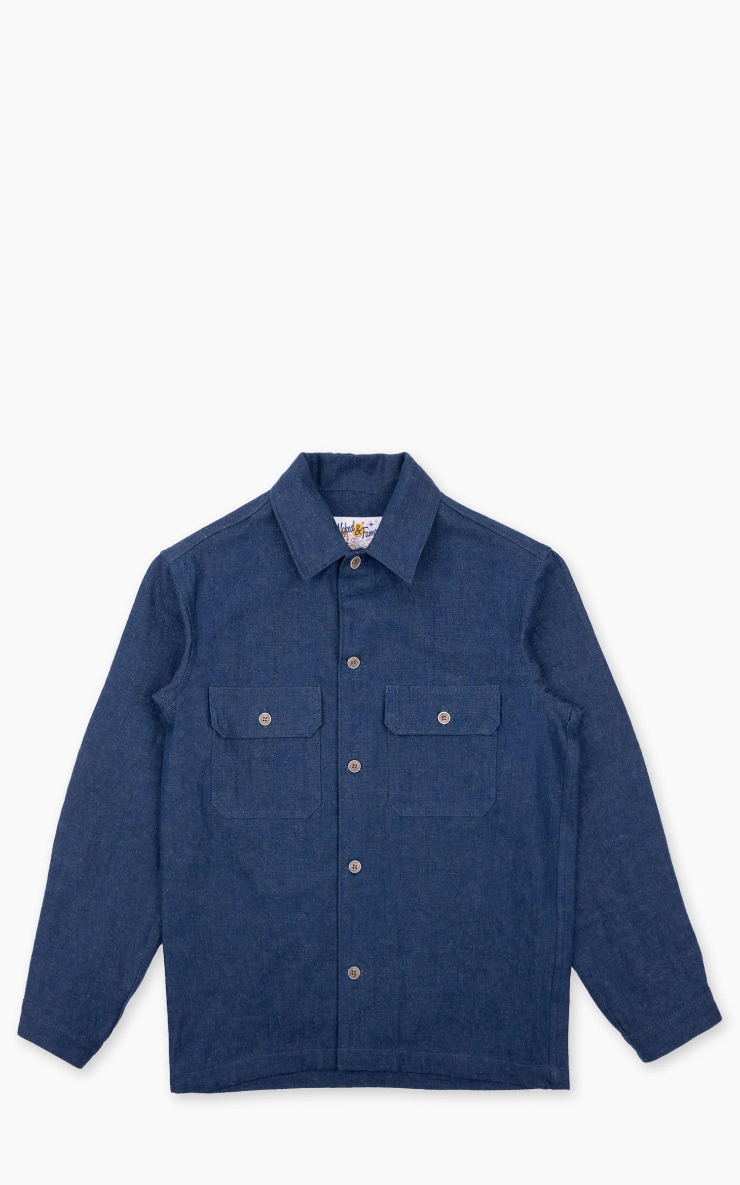 Naked & Famous Denim Work Shirt 2/1 Nep Denim Indigo