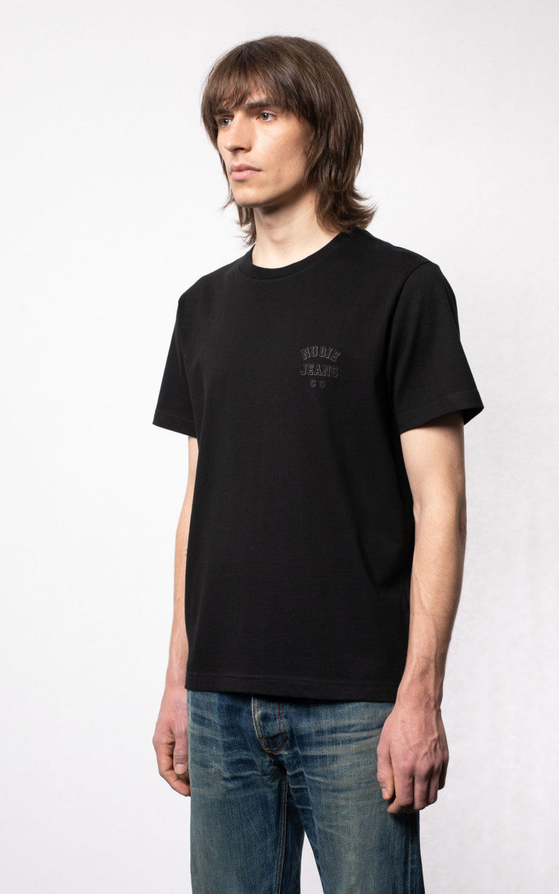 Nudie Jeans Roy Logo Tee Black