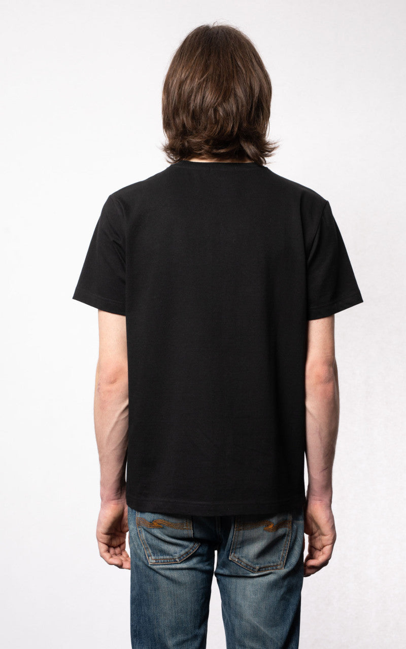Nudie Jeans Roy Logo Tee Black