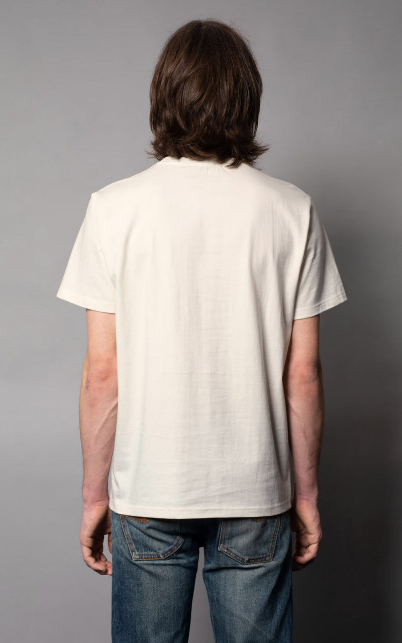 Nudie Jeans Roy Logo Tee Offwhite