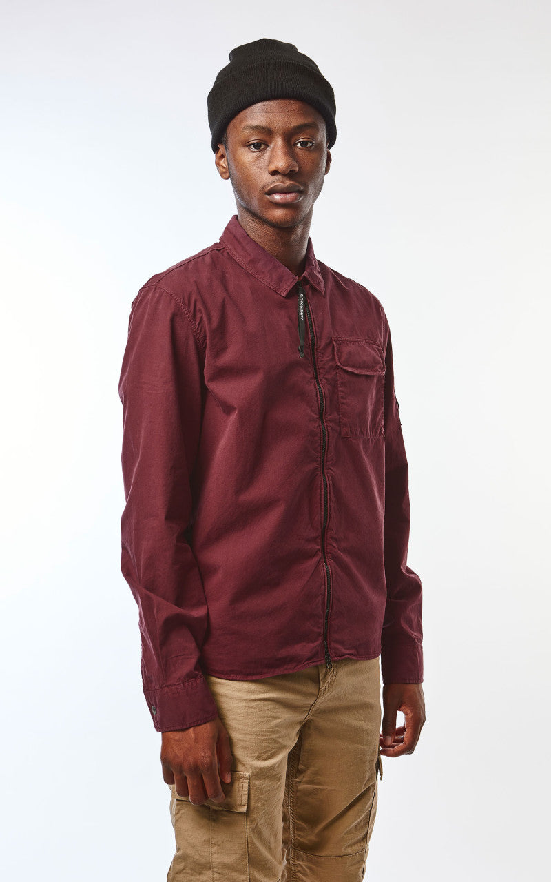 C.P. Company Gabardine Zipped Shirt Port Royal