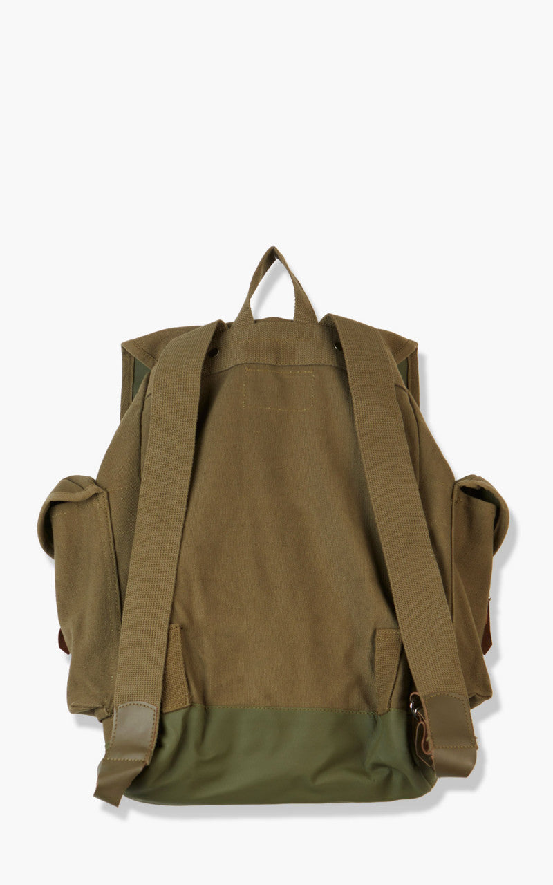 Military Surplus Military Mountain Backpack Canvas/Leather Olive