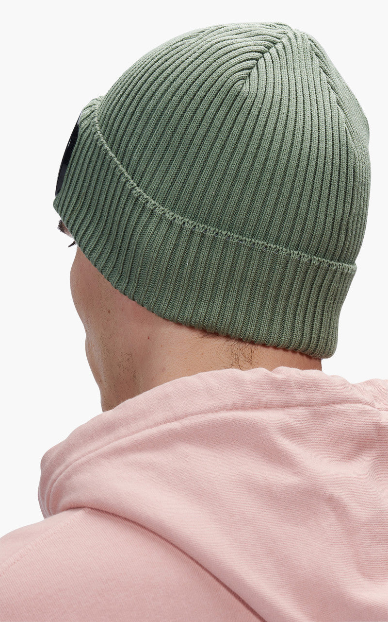 C.P. Company Cotton Goggle Beanie Bronze Green