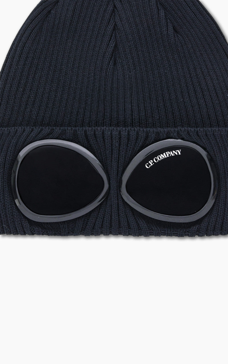 C.P. Company Cotton Goggle Beanie Total Eclipse