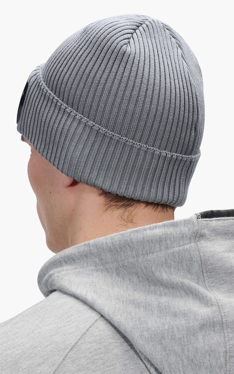 C.P. Company Cotton Goggle Beanie Grey Melange