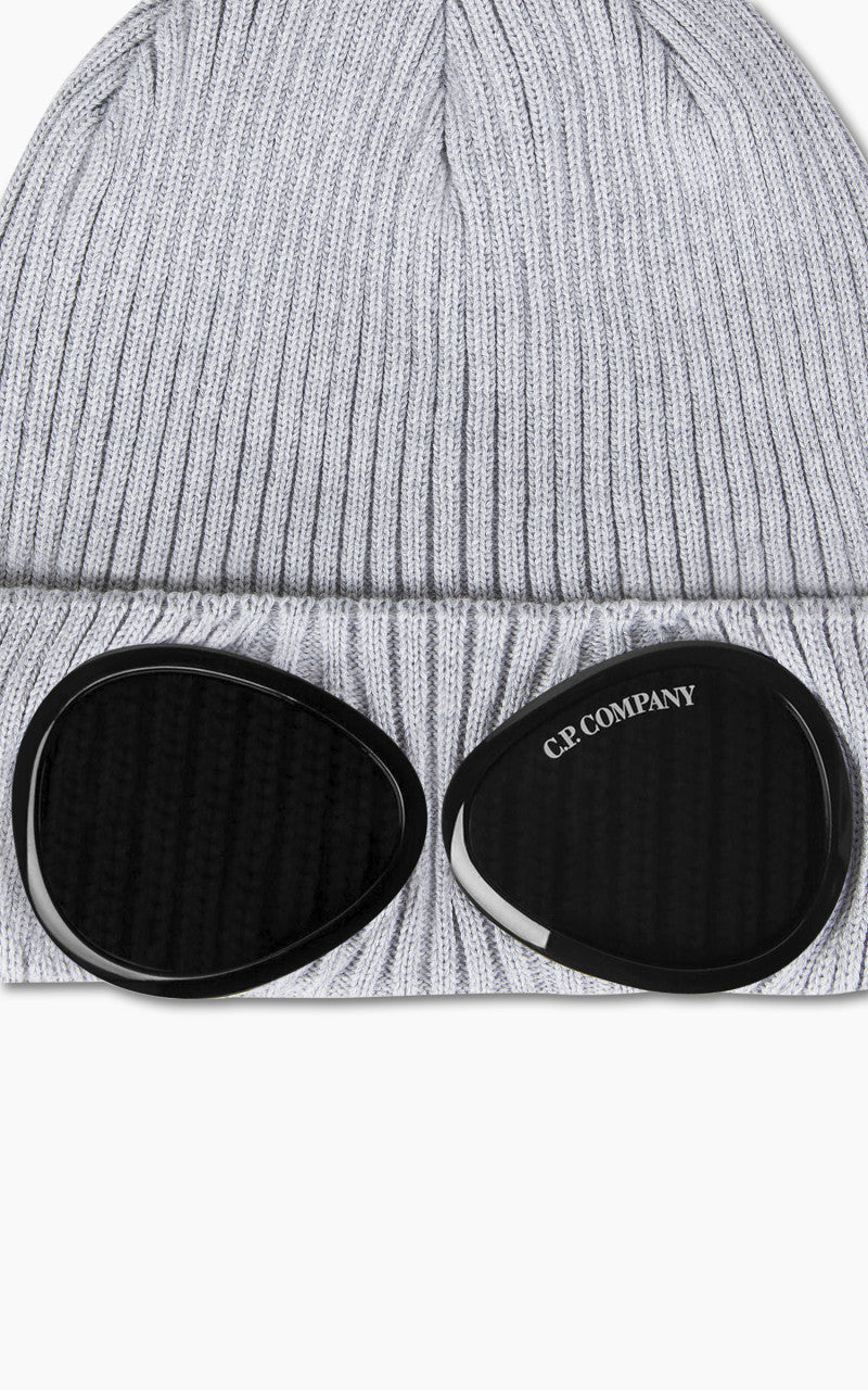 C.P. Company Cotton Goggle Beanie Grey Melange