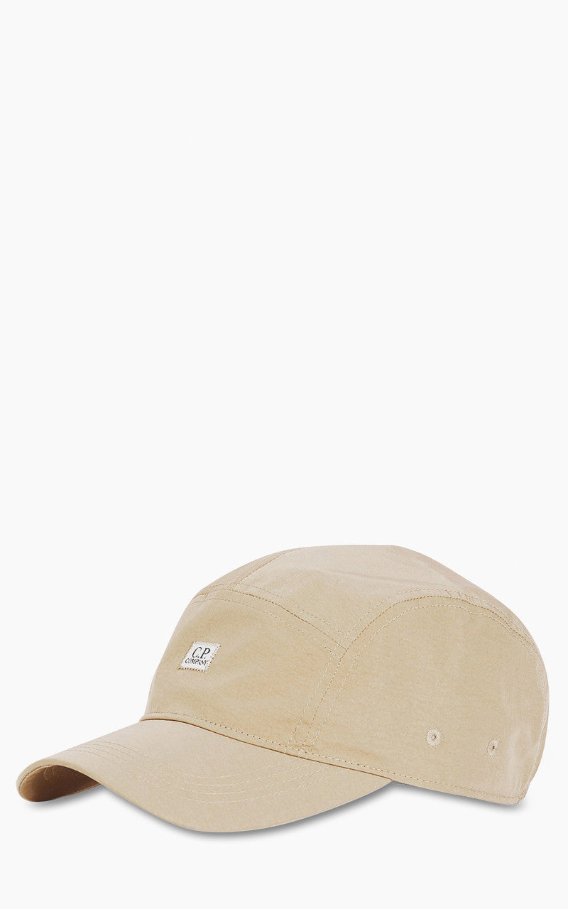 C.P. Company Chrome-R Panelled Logo Cap Lead Grey