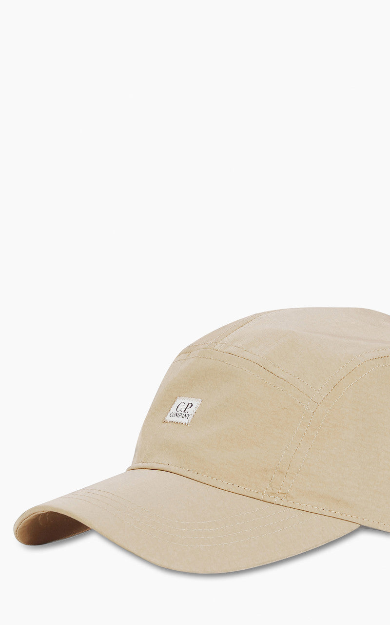C.P. Company Chrome-R Panelled Logo Cap Lead Grey