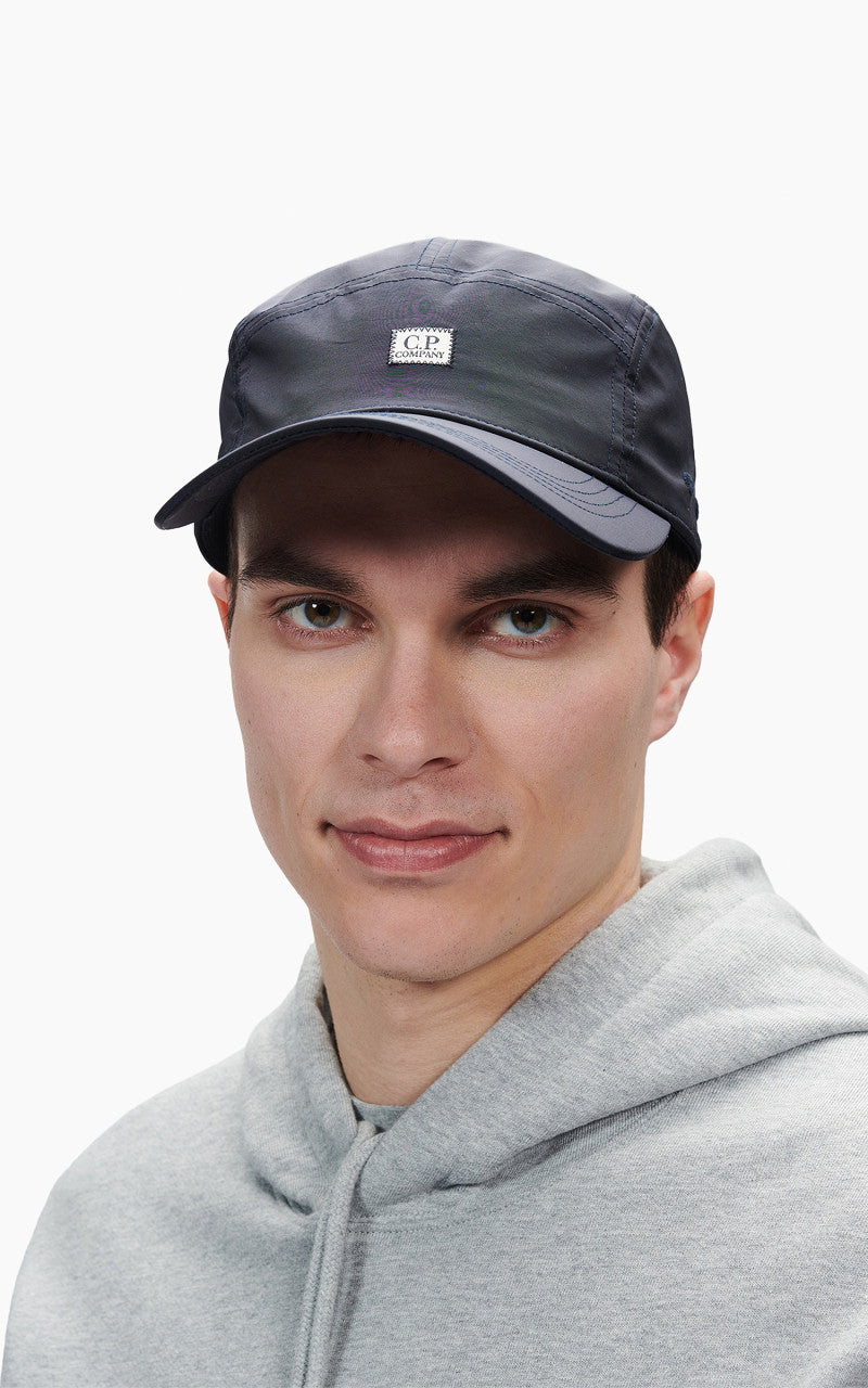 C.P. Company Chrome-R Panelled Logo Cap Total Eclipse