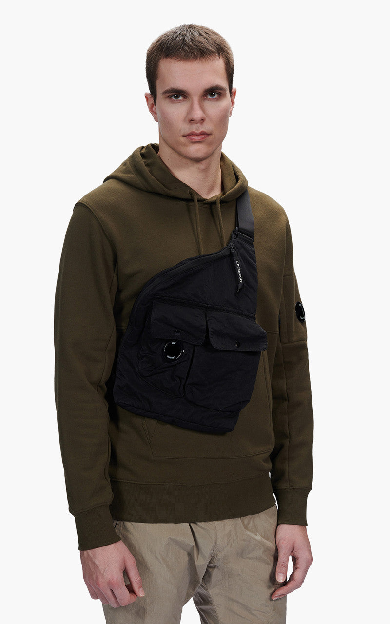 C.P. Company Nylon B Single Strap Rucksack Black