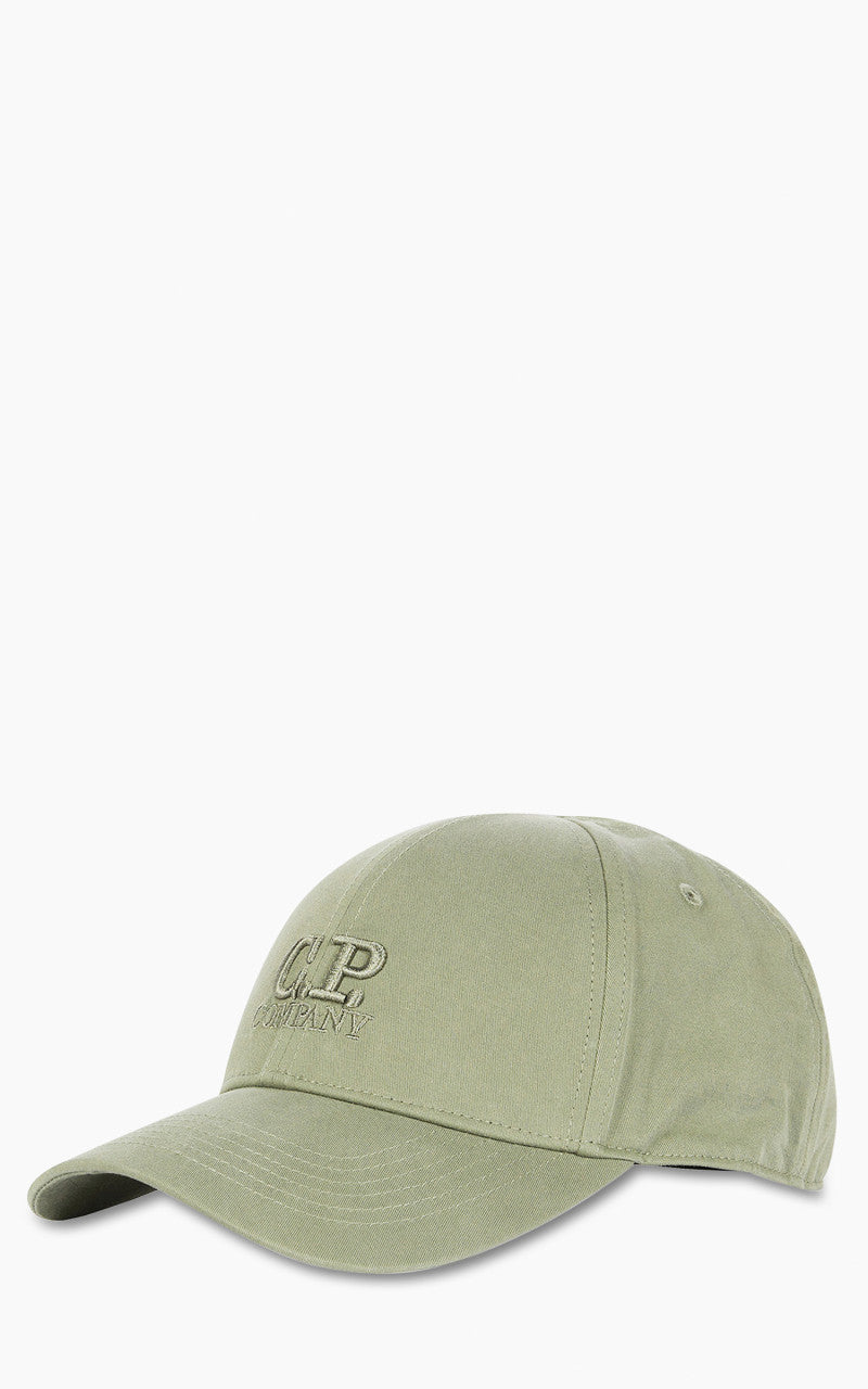 C.P. Company Gabardine Logo Cap Bronze Green