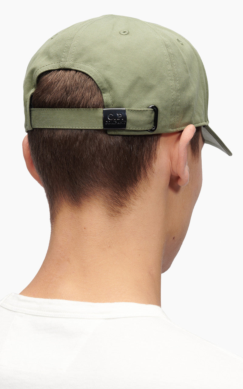 C.P. Company Gabardine Logo Cap Bronze Green