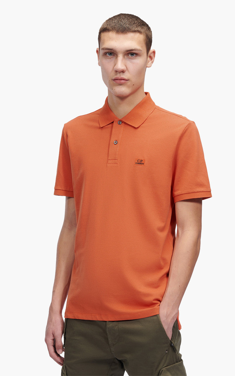 C.P. Company Stretch Piquet Polo Shirt Harvest Pumpkin Orange