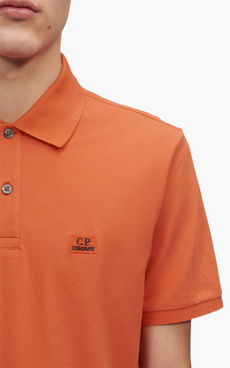 C.P. Company Stretch Piquet Polo Shirt Harvest Pumpkin Orange