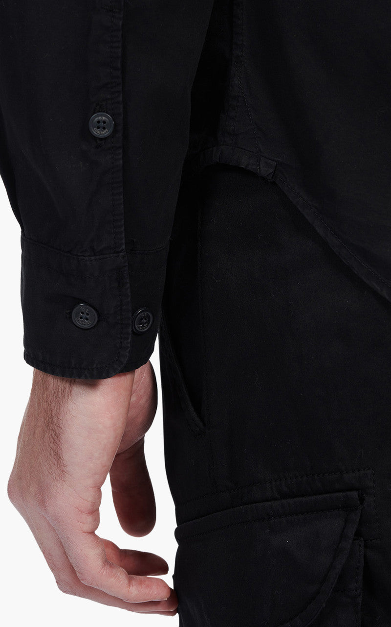 C.P. Company Gabardine Zipped Shirt Black