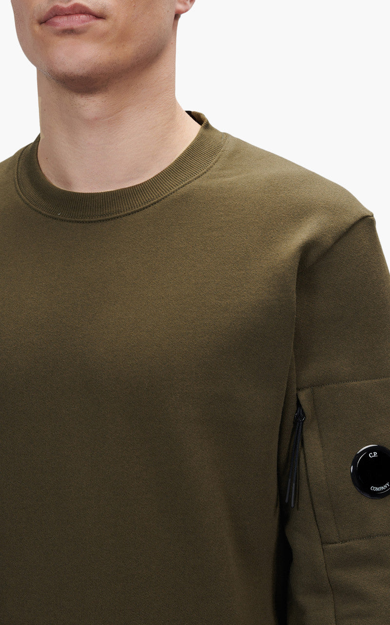 C.P. Company Diagonal Raised Fleece Sweatshirt Ivy Green