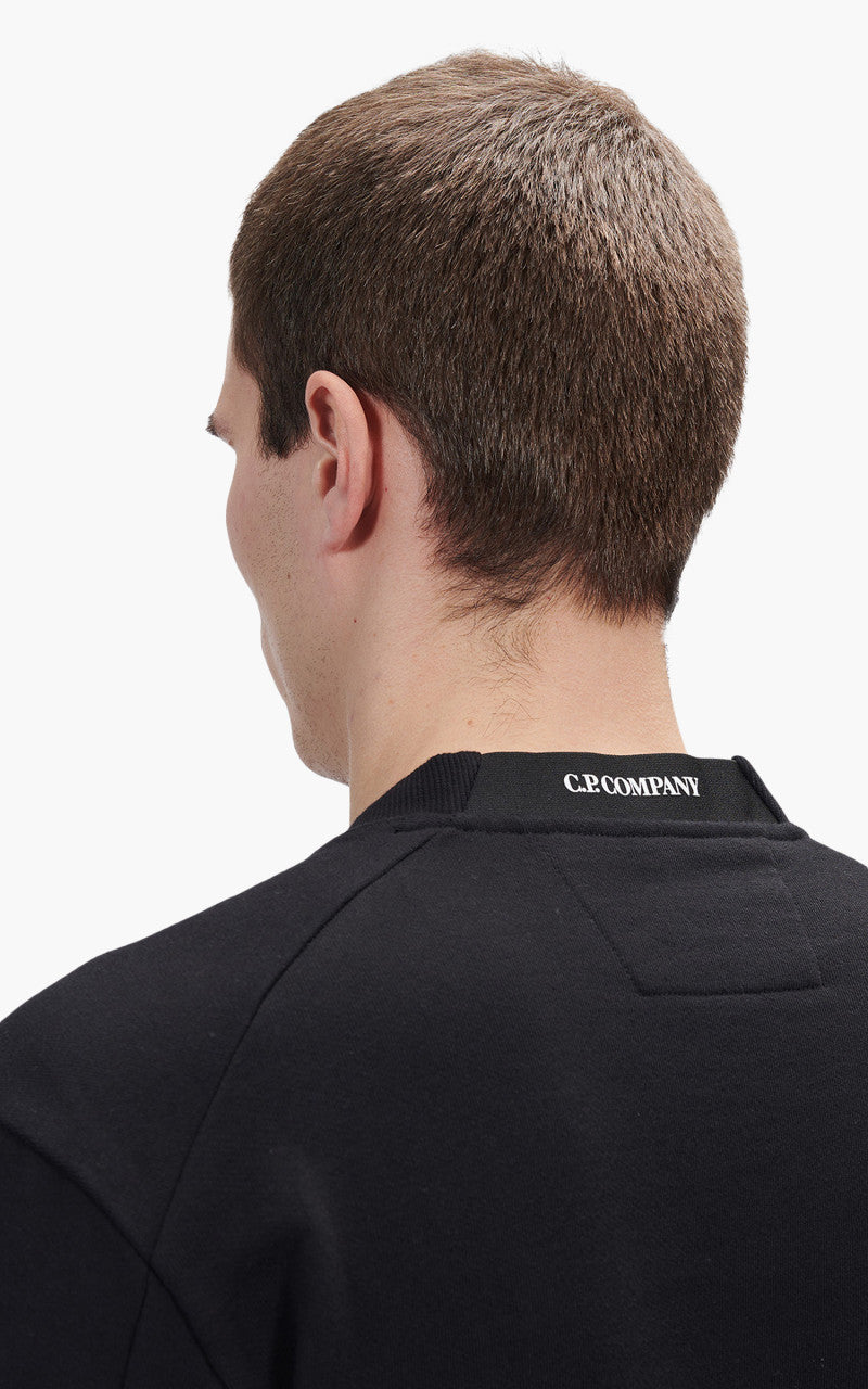 C.P. Company Diagonal Raised Fleece Sweatshirt Black