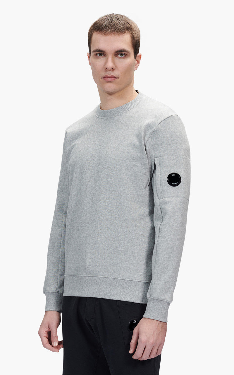 C.P. Company Diagonal Raised Fleece Sweatshirt Grey Melange