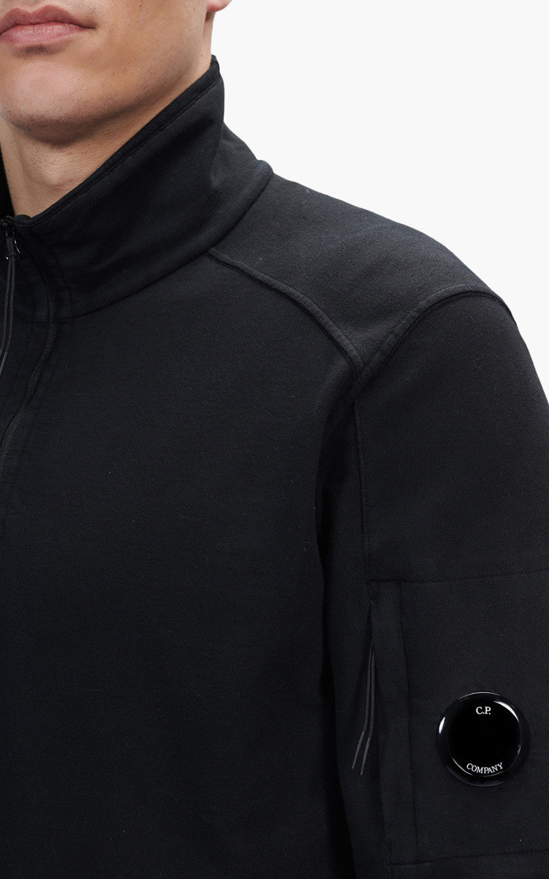 C.P. Company Light Fleece Half Zipped Sweatshirt Black