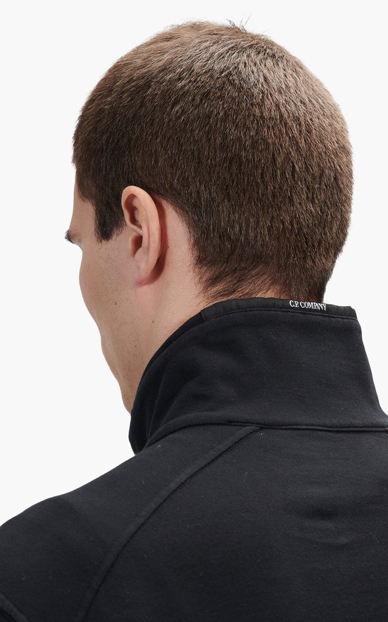 C.P. Company Light Fleece Half Zipped Sweatshirt Black