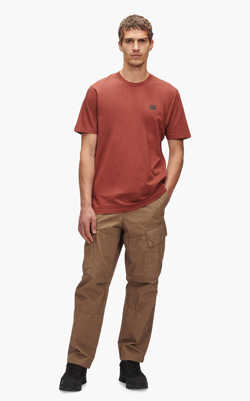 C.P. Company 30/1 Label Logo T-Shirt Henna Brown