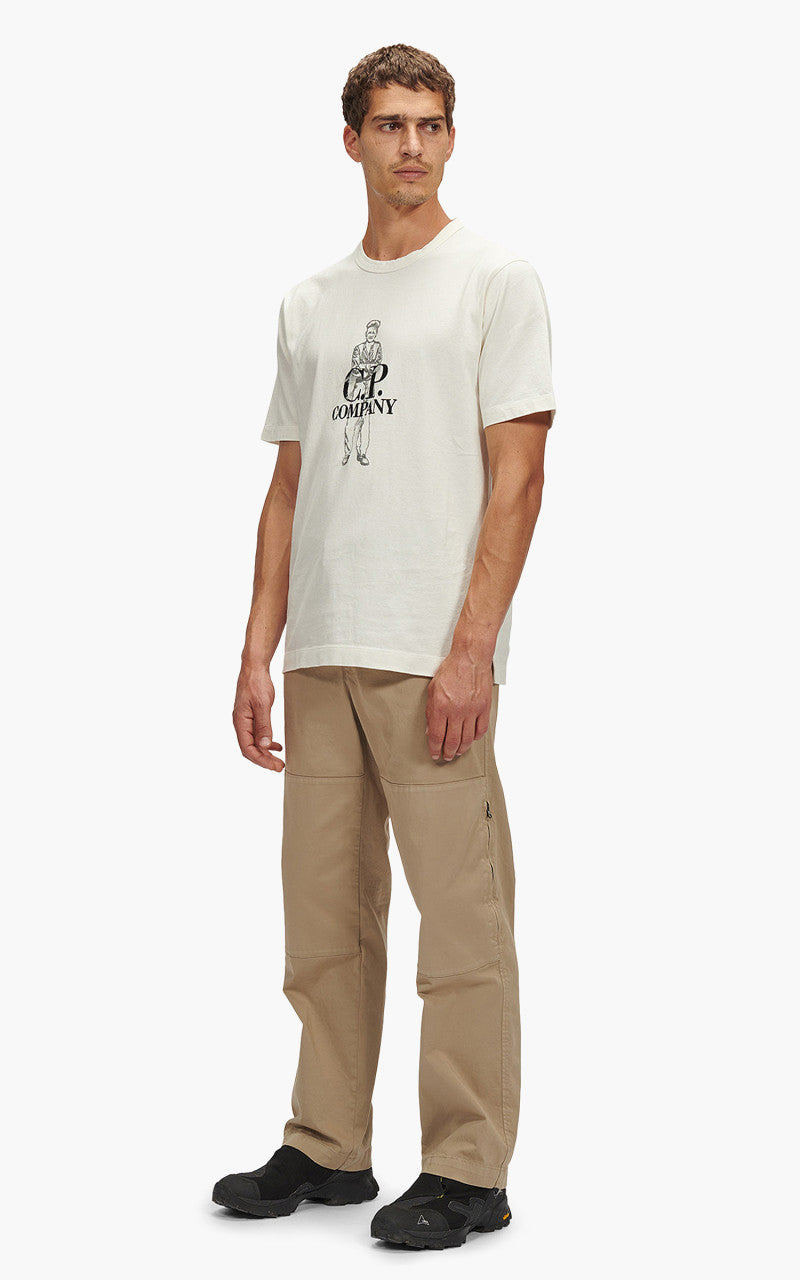 C.P. Company 1020 Jersey British Sailor T-Shirt Gauze White