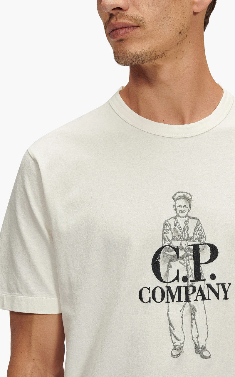 C.P. Company 1020 Jersey British Sailor T-Shirt Gauze White