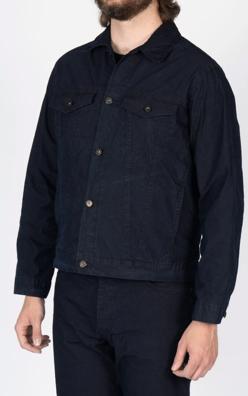 Naked & Famous Denim Jacket Ultralight Tech Denim Indigo/Black