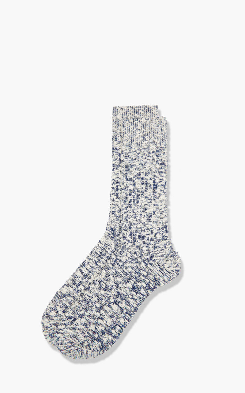 Anonymous Ism Socks Light Slub Crew Navy